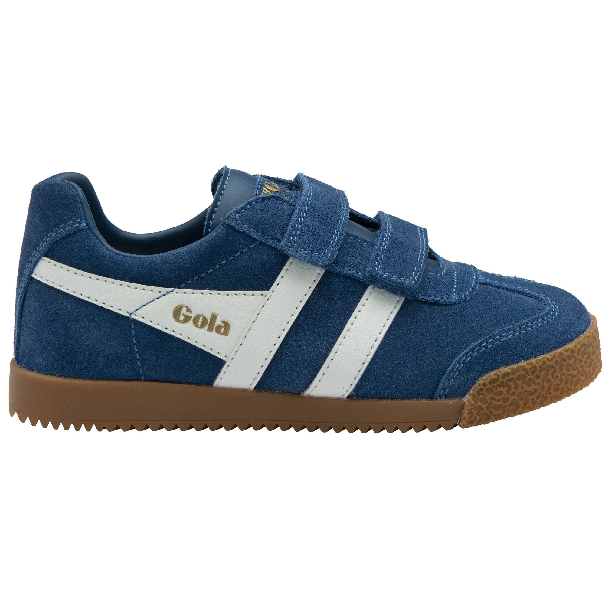 Gola | Classics Kids - Harrier Strap Trainers - Marine Blue/White
