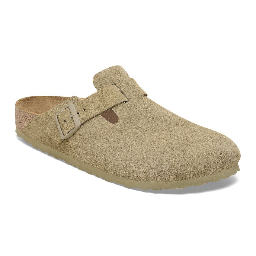 Birkenstock | Boston Suede Leather - Faded Khaki