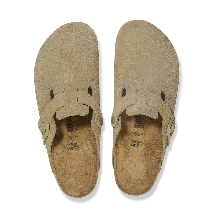 Birkenstock | Boston Suede Leather - Faded Khaki