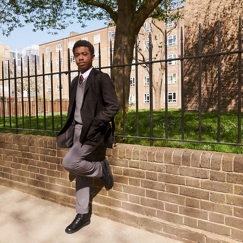 Youth Unisex Kick Hi Leather Black | Kickers