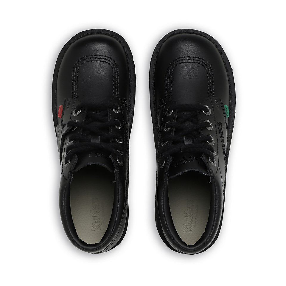 Youth Unisex Kick Hi Leather Black | Kickers