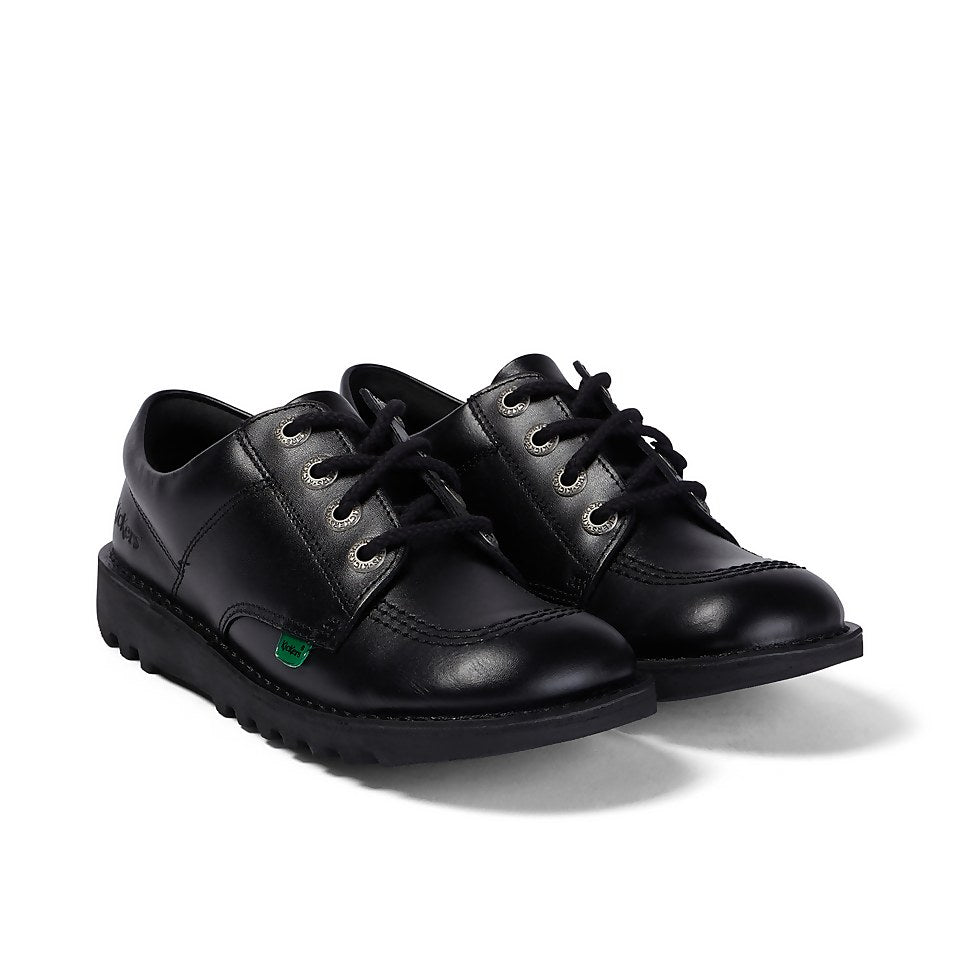 Youth Unisex Kick Lo Leather Black | Kickers