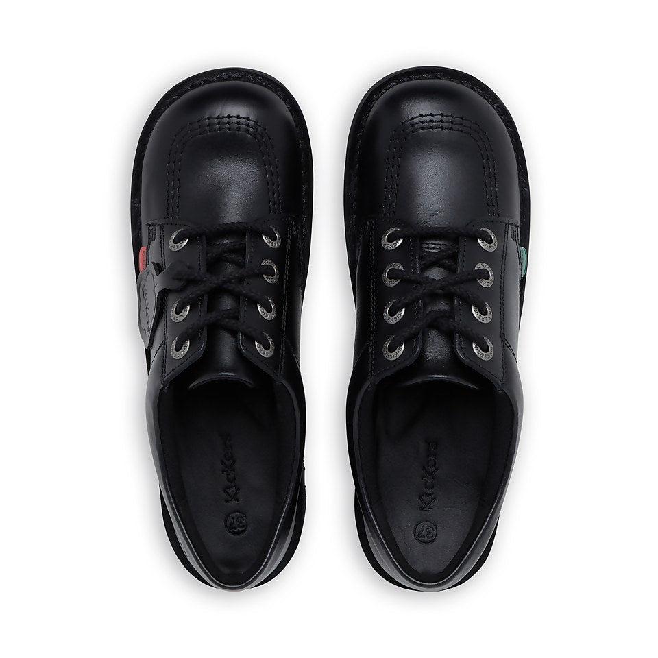Youth Unisex Kick Lo Leather Black | Kickers