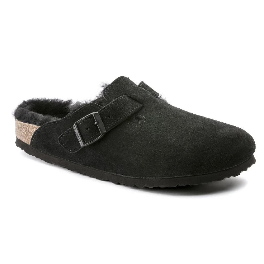 Birkenstock | Boston Shearling Suede Leather - Black