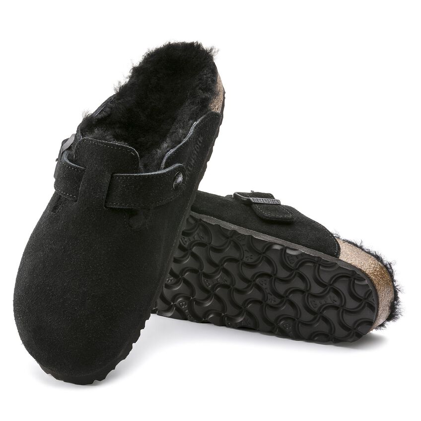 Birkenstock | Boston Shearling Suede Leather - Black