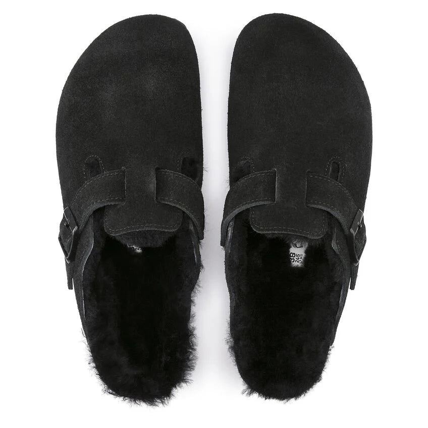 Birkenstock | Boston Shearling Suede Leather - Black