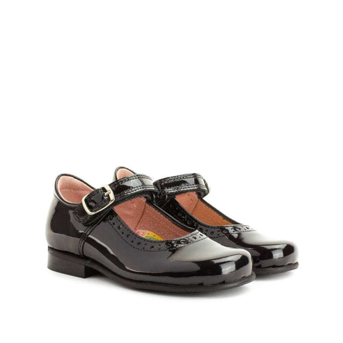 Anna Black Patent | Girls School Shoes