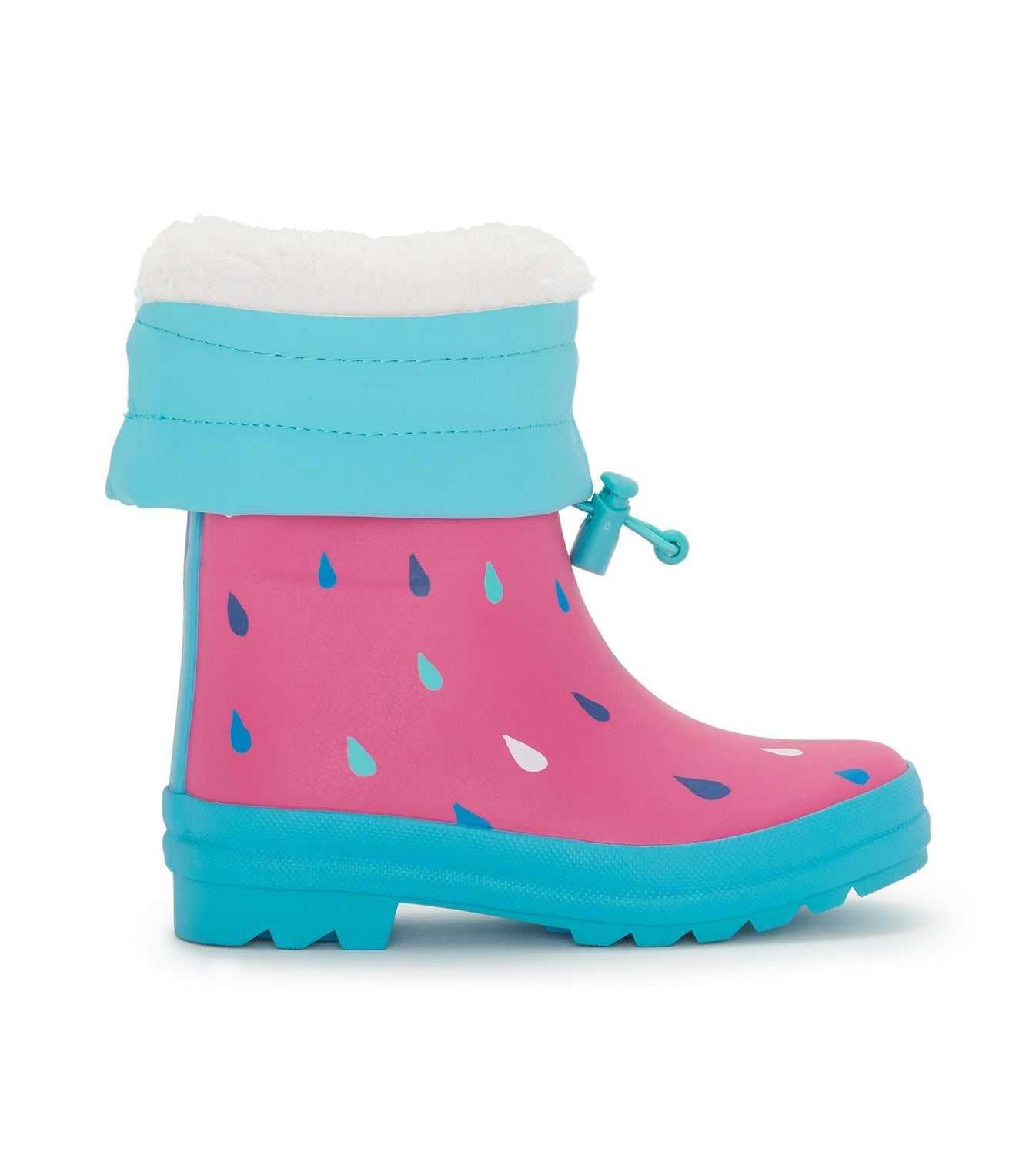 Hatley Girls Tiny Drops Sherpa Lined Rain Boots