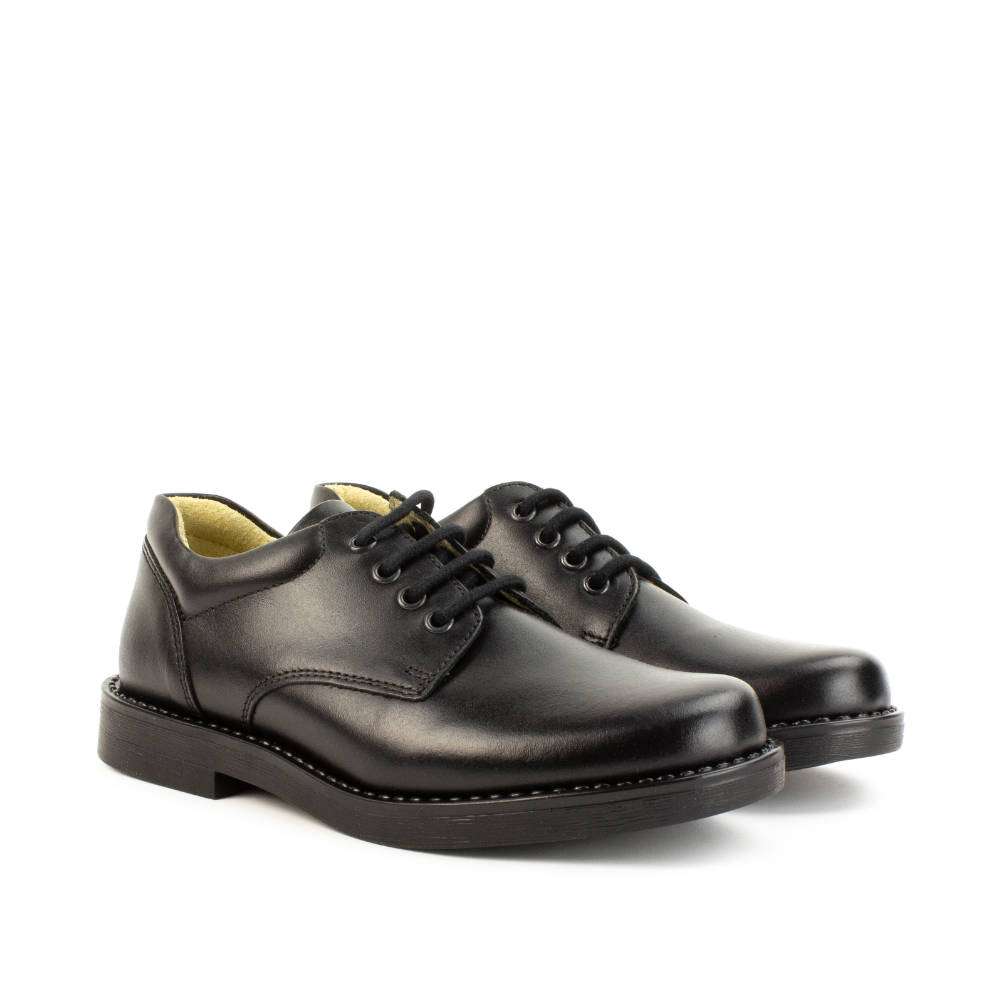Marcus Black Leather | Boys Shoes