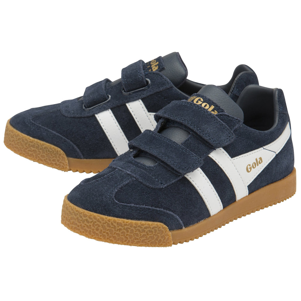 Gola | Classics Kids - Harrier Strap Trainers - Marine Blue/White