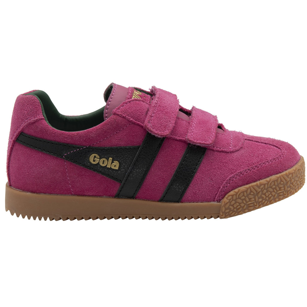 Gola | Classics Kids - Harrier Strap Trainers - Fuchsia/Black/Evergreen