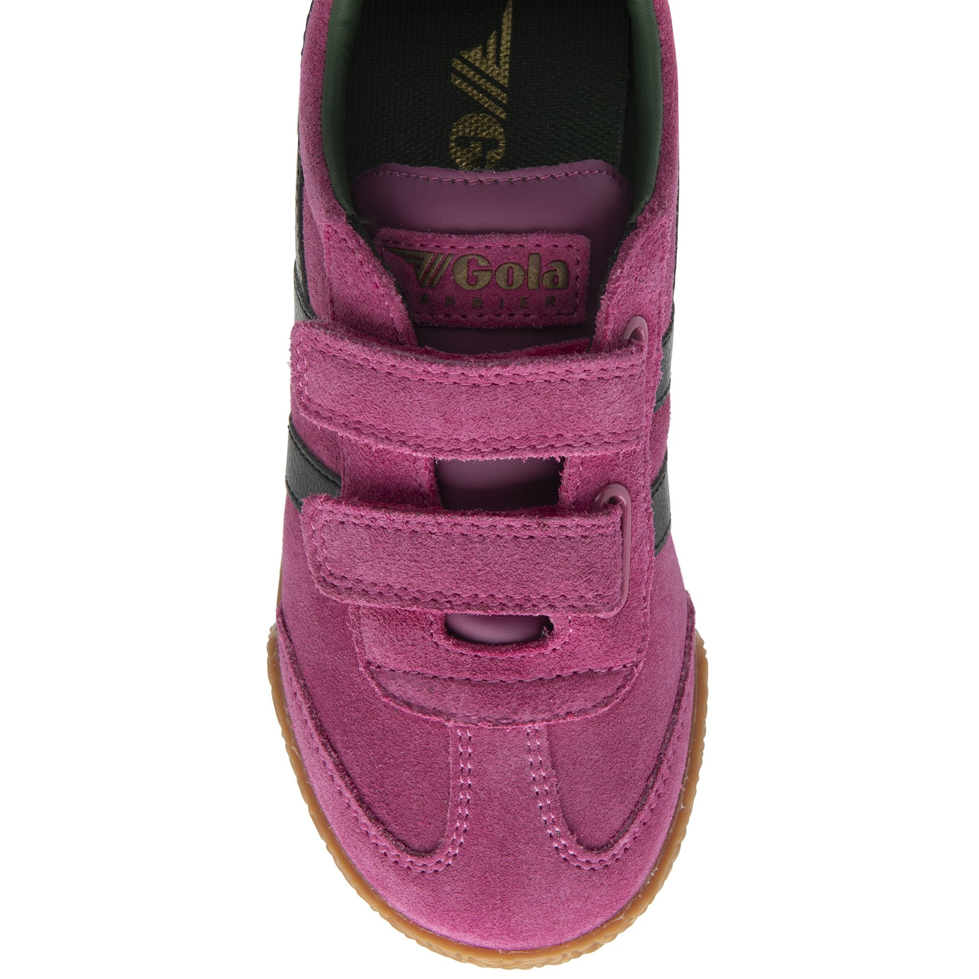 Gola | Classics Kids - Harrier Strap Trainers - Fuchsia/Black/Evergreen