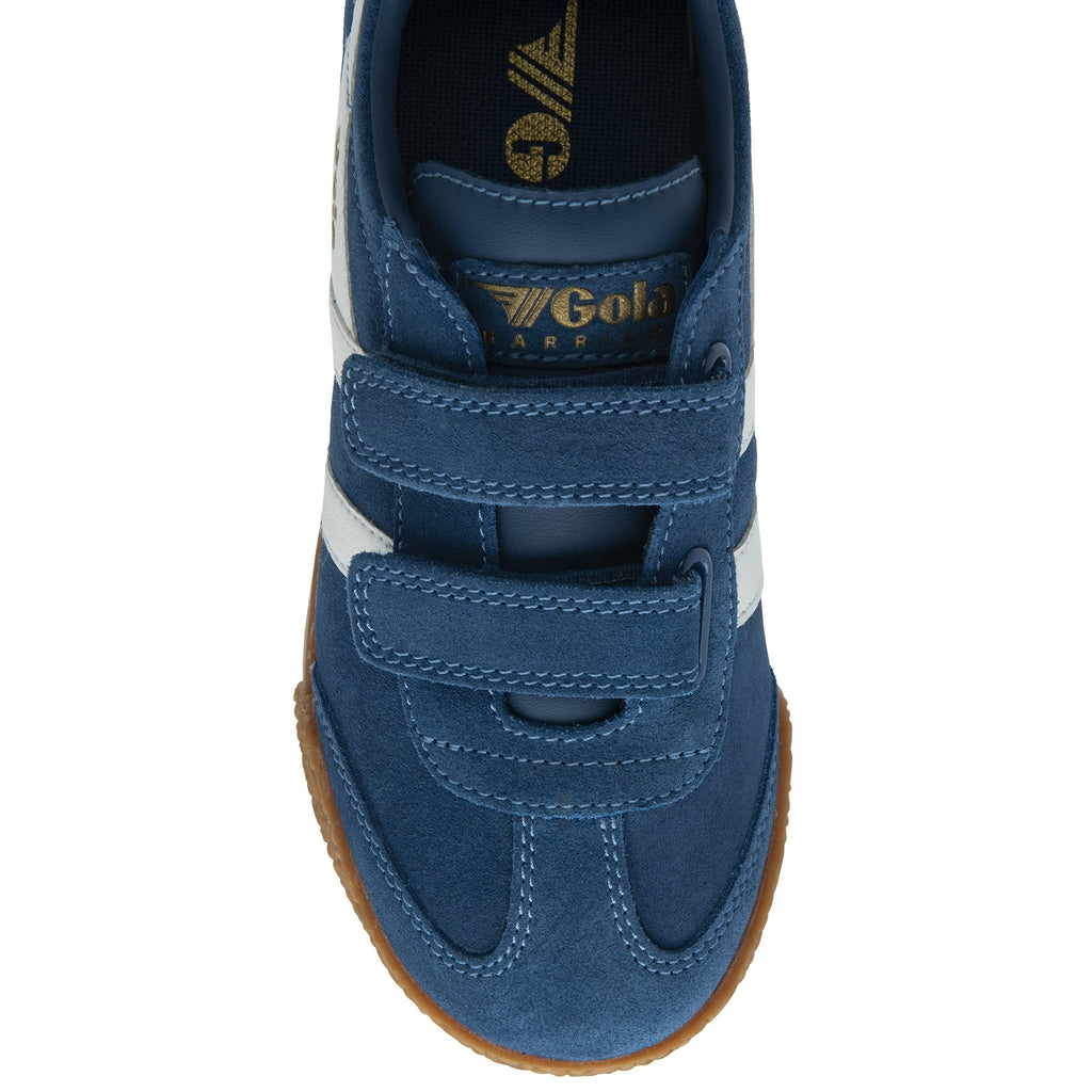 Gola | Classics Kids - Harrier Strap Trainers - Marine Blue/White