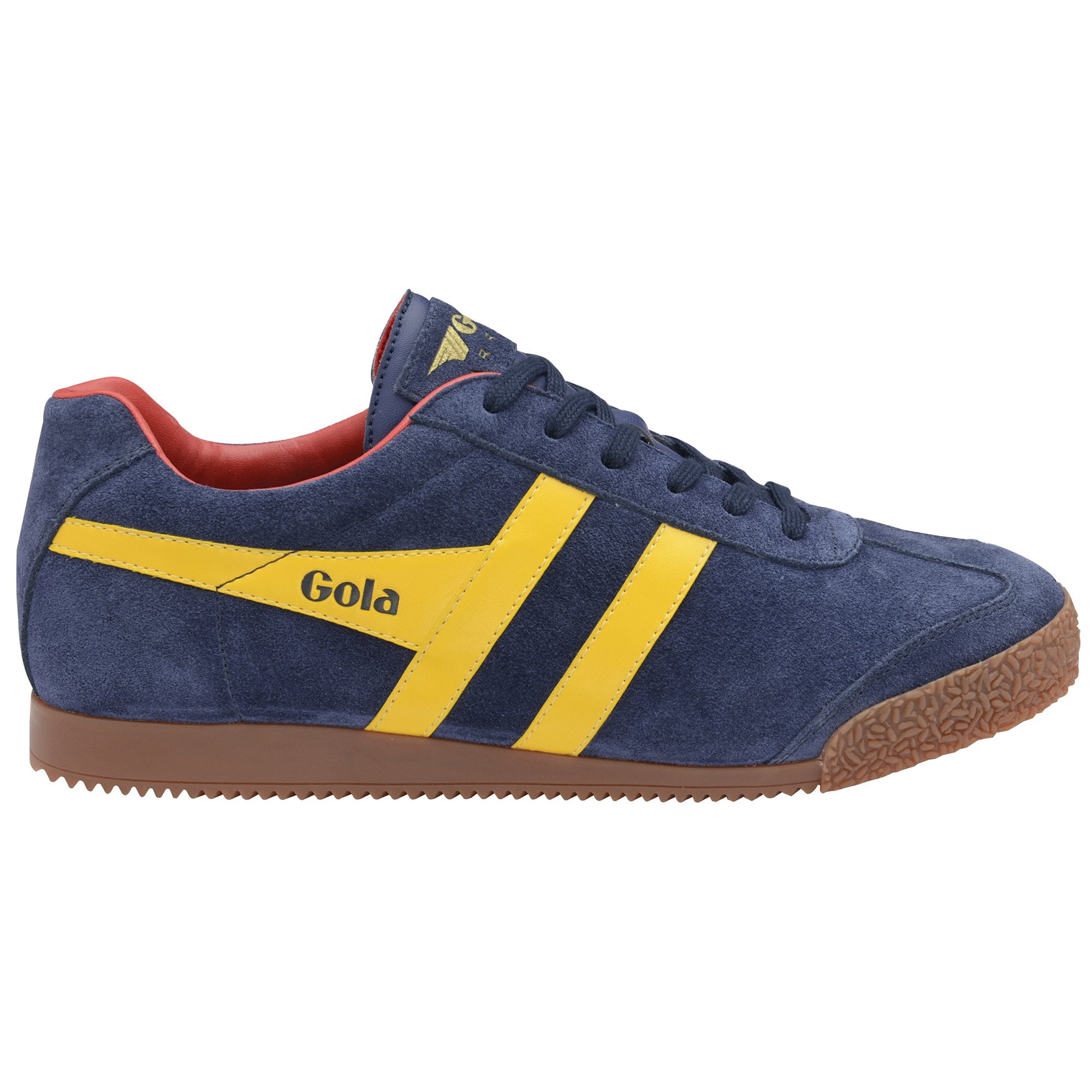 Gola | Classics Men's Harrier Suede Trainers - Navy/Sun/Red