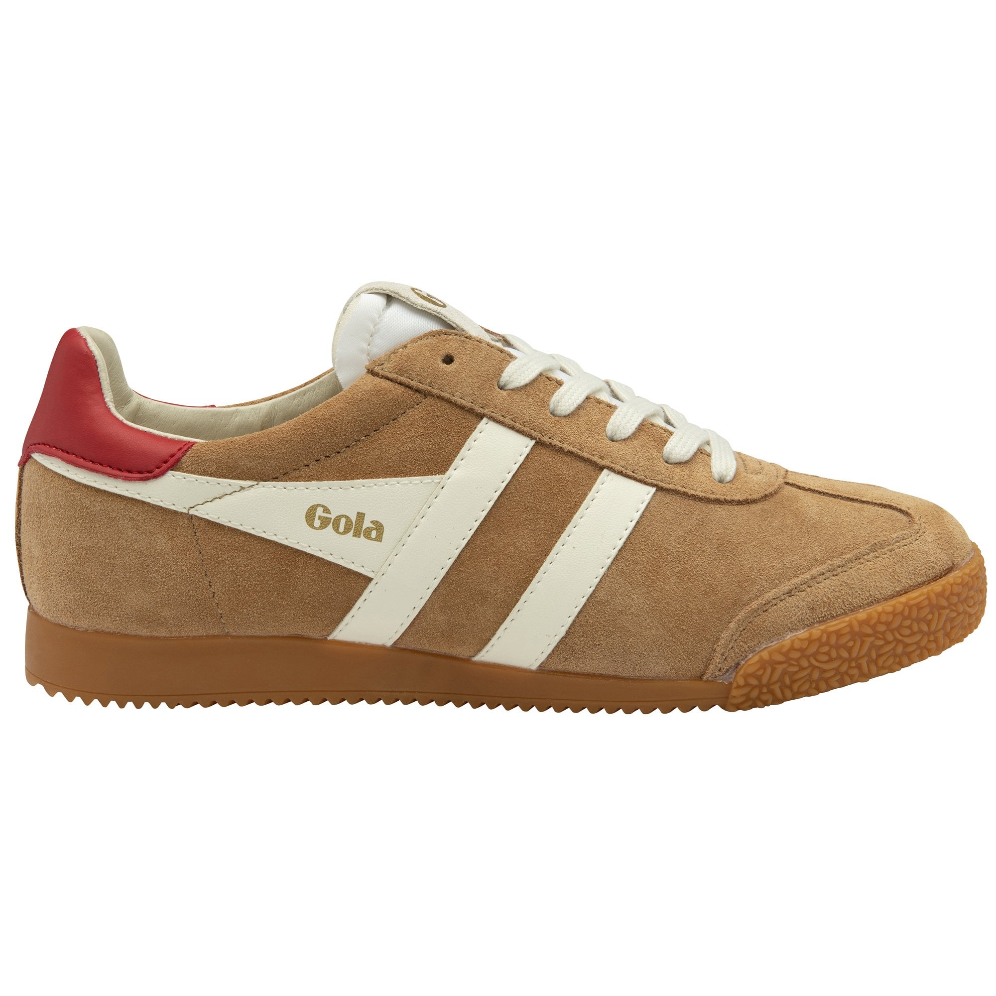 Gola | Classics Women's Elan Trainers - Caramel/Off White/Deep Red
