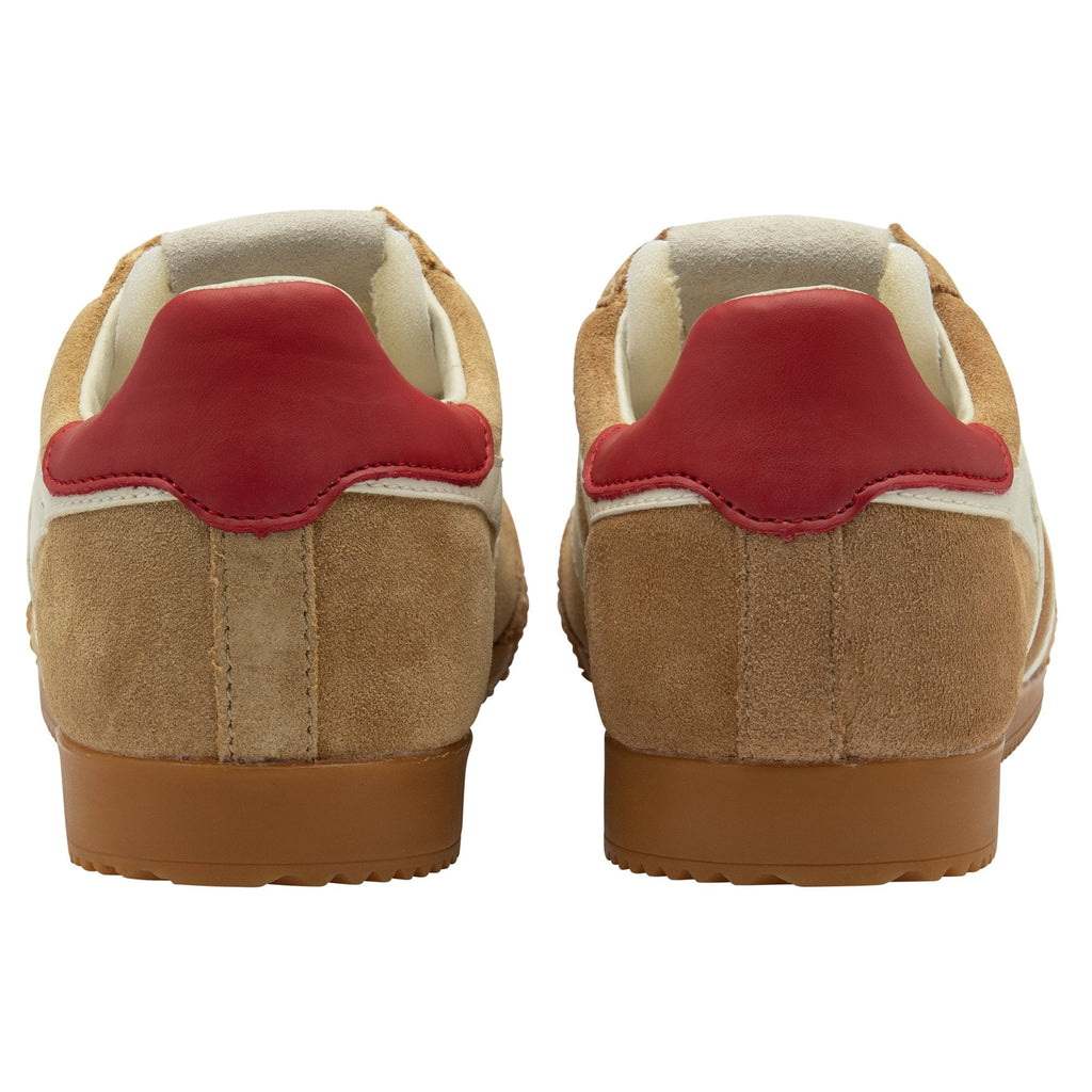 Gola | Classics Women's Elan Trainers - Caramel/Off White/Deep Red