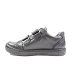Ricosta Ethan | Black Leather | Medium Width | Boys Rip Tape School Shoes