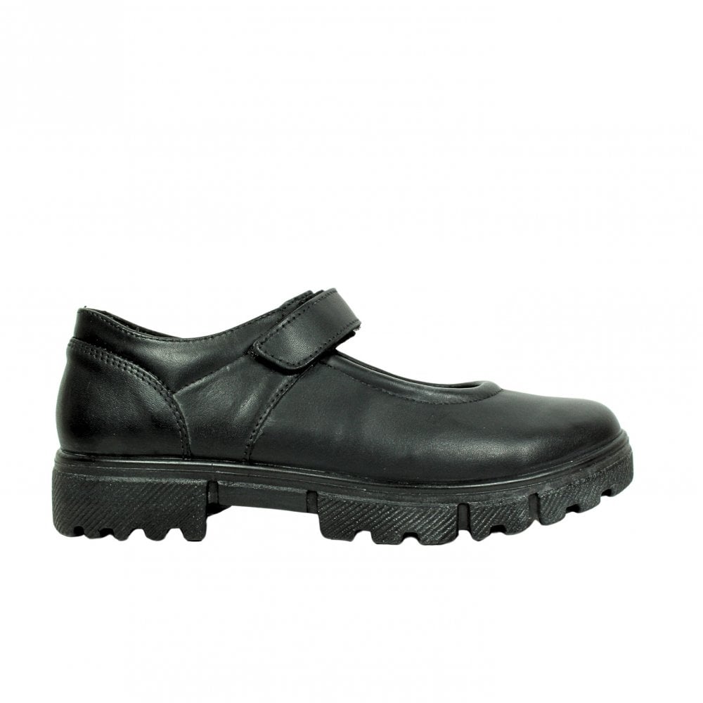 Ricosta Kylie | Black Leather | Medium Fit | Girls Mary Jane School Shoes