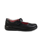 Ricosta Lillia | Black Leather | Middle Width | Girls Plain Mary Jane School Shoes