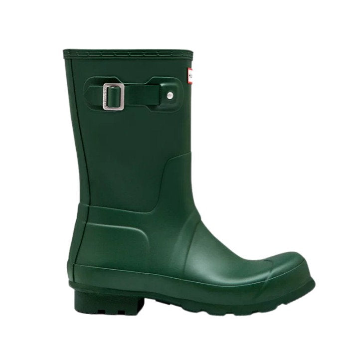 Women's Short Matte Green Wellington Boots
