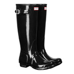 Women's Tall Gloss Black Wellington Boots