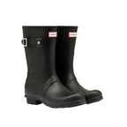 Women's Short Matte Black Wellington Boots