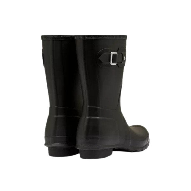 Women's Short Matte Black Wellington Boots