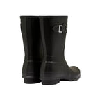 Women's Short Matte Black Wellington Boots