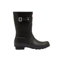 Women's Short Matte Black Wellington Boots