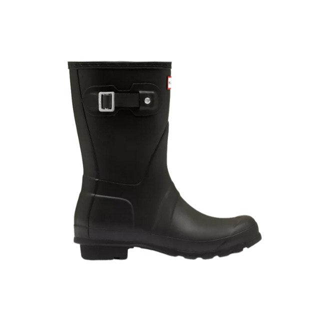 Women's Short Matte Black Wellington Boots