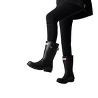 Women's Short Matte Black Wellington Boots