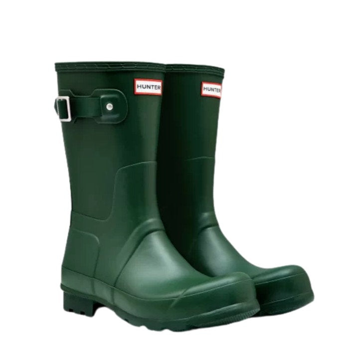 Women's Short Matte Green Wellington Boots
