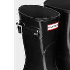 Women's Short Gloss Black Wellington Boots