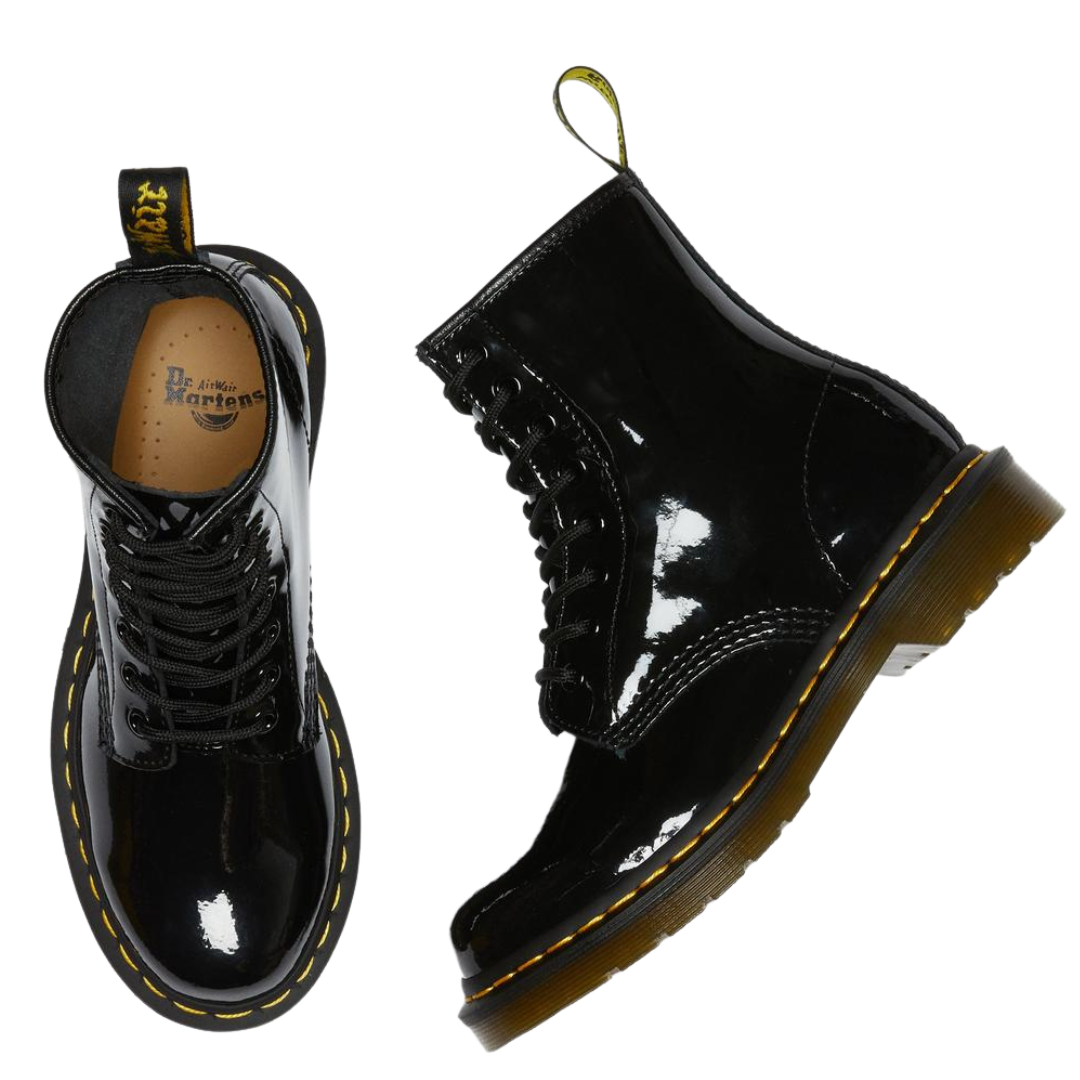 Shiny black doc martens boots shop